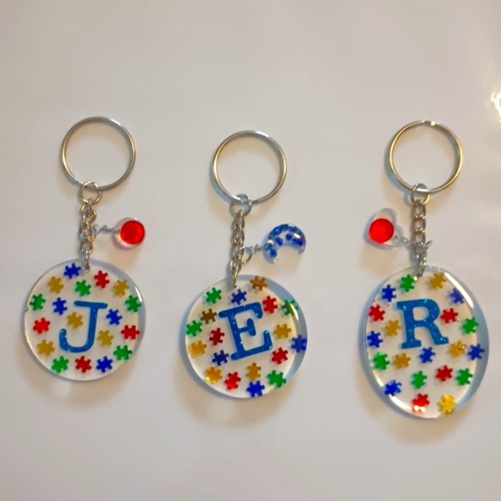 Handmade Autism Awareness personalized keychains